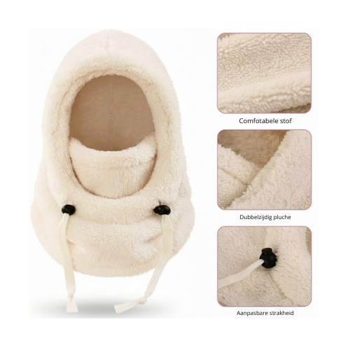 Warme Pluchen Muts met Sjaal - Voor Volwassenen en Kinderen