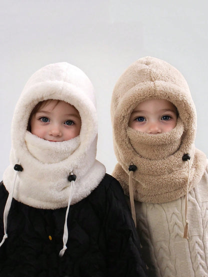 Warme Pluchen Muts met Sjaal - Voor Volwassenen en Kinderen