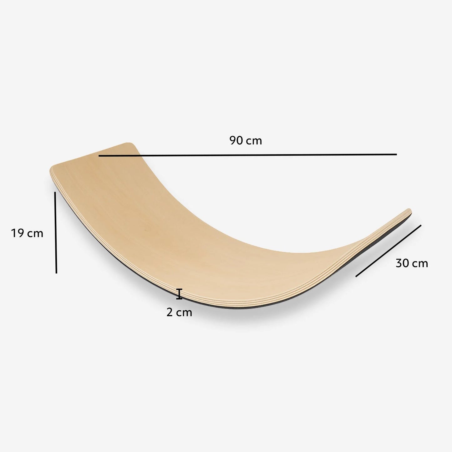 Balance Board Hout met Vilt 90 cm