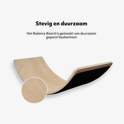 Balance Board Hout met Vilt 90 cm