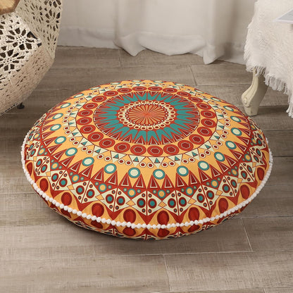 Luxe Meditatiekussen XXL 81cm - Memory Foam - Mandala Design