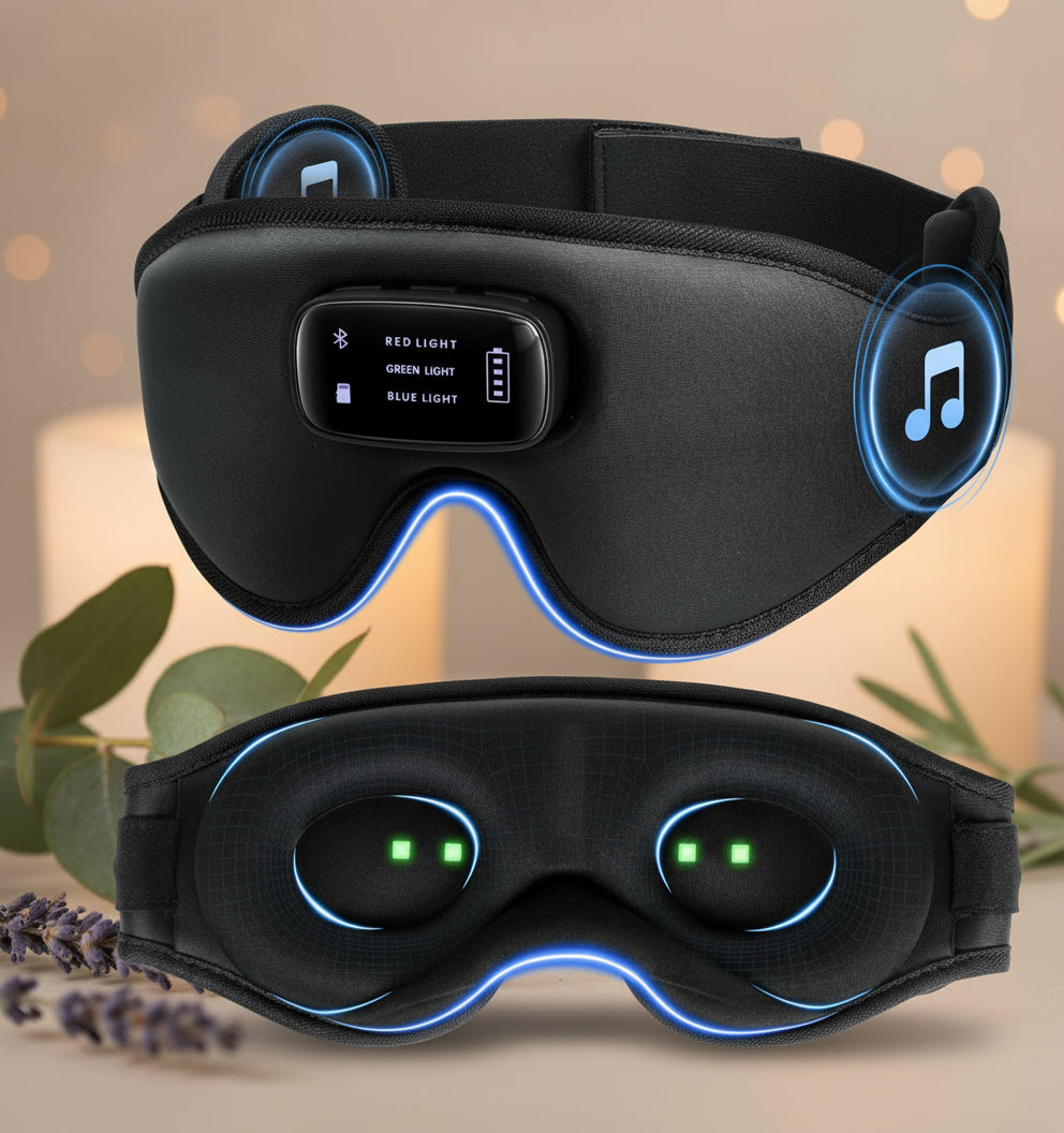 Slaapmasker PRO met Lichttherapie & Witte Ruis | Wetenschappelijk Getest #1