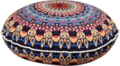 Luxe Meditatiekussen XXL 81cm - Memory Foam - Mandala Design