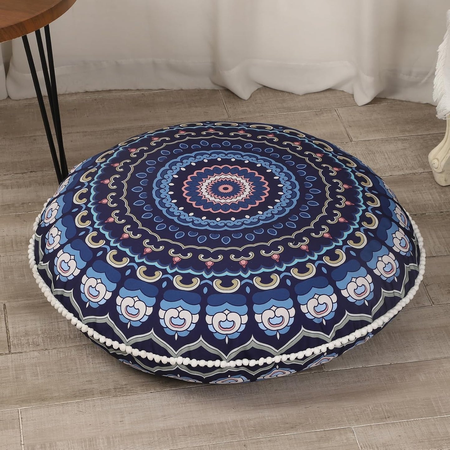 Luxe Meditatiekussen XXL 81cm - Memory Foam - Mandala Design