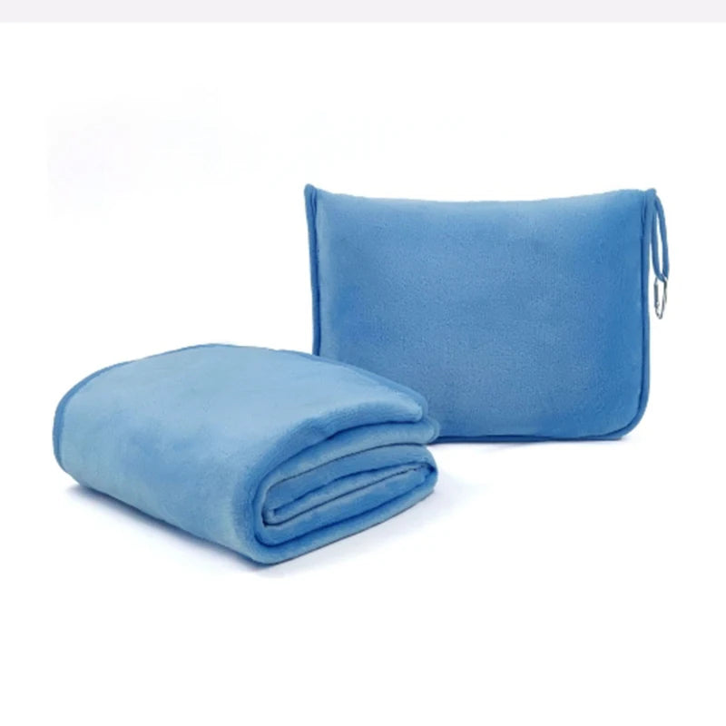 2-in-1 Flanelle reisdeken en kussen warm & compact