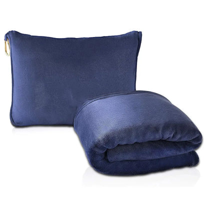 2-in-1 Flanelle reisdeken en kussen warm & compact