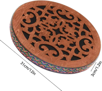Handgemaakte Meditatie Drum - houten yoga drum voor mindfulness & ontspanning