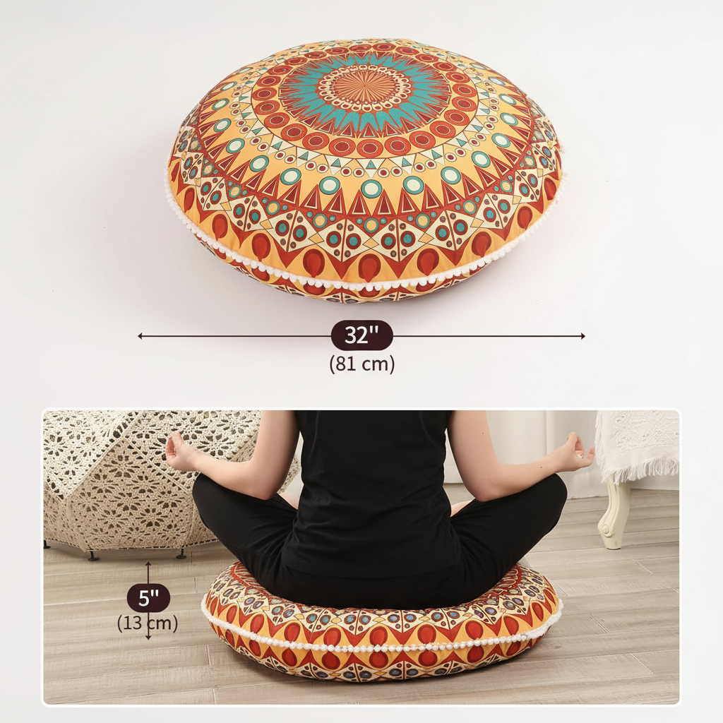 Afmetingen: 32" (81 cm) diameter en 5" (13 cm) dik