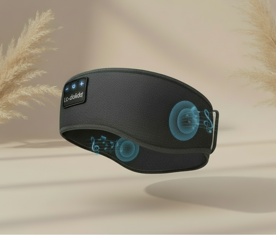 Grijze Bluetooth hoofdband gecentreerd