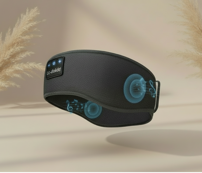 Grijze Bluetooth hoofdband gecentreerd