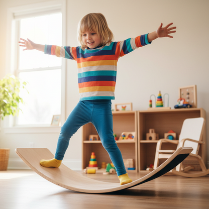 Kind balanceert dynamisch