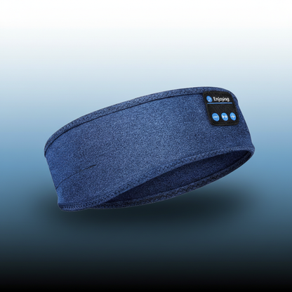 Navy slaapband op wit-blauw-zwart achtergrond