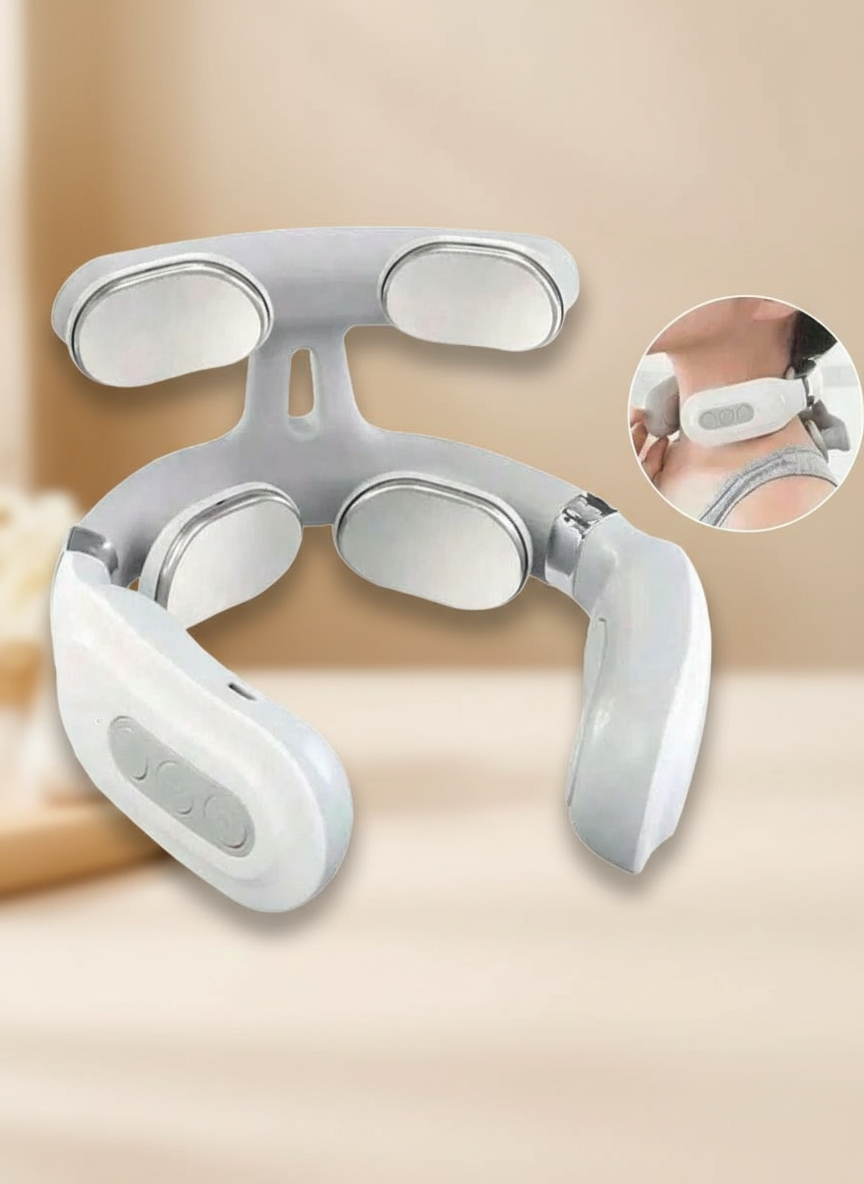 Nekmassage apparaat met warme achtergrond