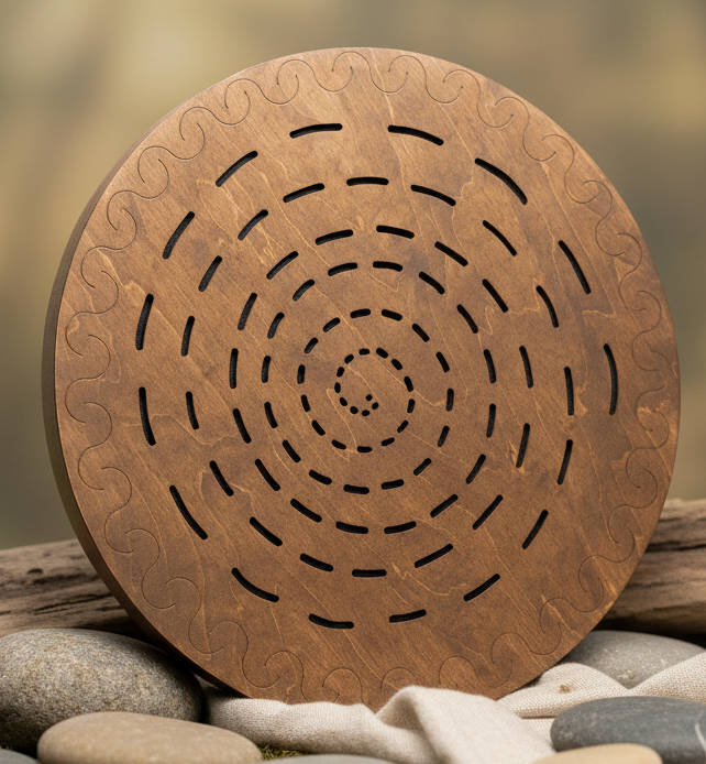 Ocean drum met natuurlijke achtergrond