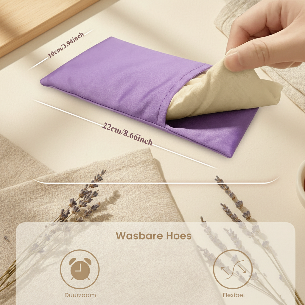 Oogmasker met natuurlijke uitstraling en tekst