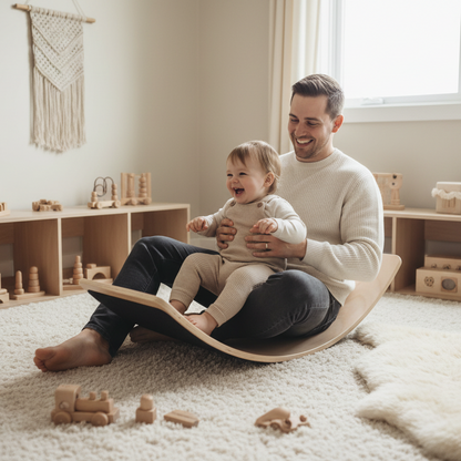 Ouder en kind spelen samen