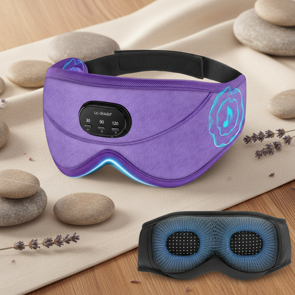 Paarse Zen sound-mask met neutrale natuurlijke achtergrond