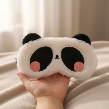 Panda slaapmasker in kinderhand