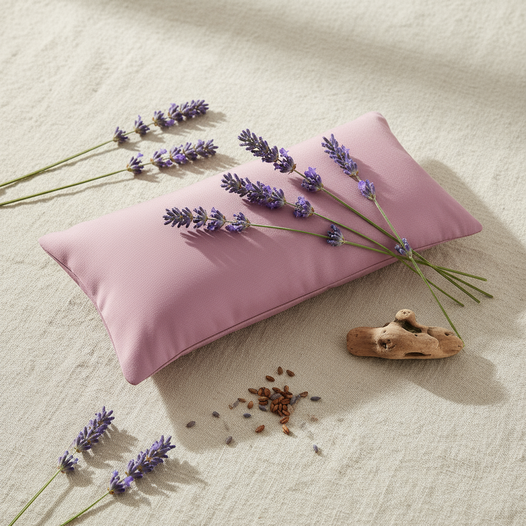 Roze oogmasker natuurlijke achtergrond