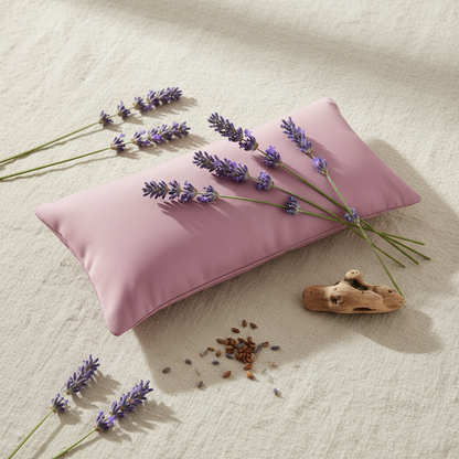 Roze oogmasker natuurlijke achtergrond