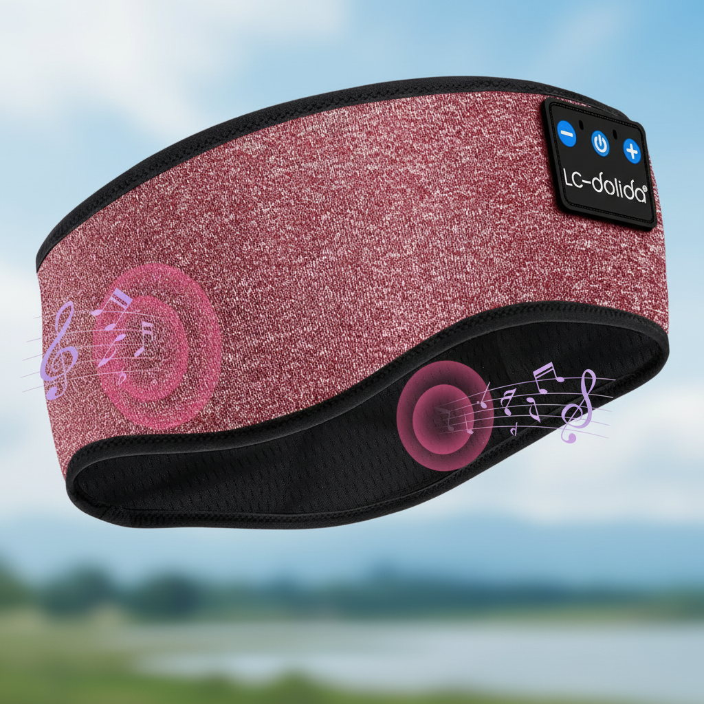 Roze slaapband met buitenlucht achtergrond