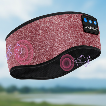 Roze slaapband met buitenlucht achtergrond