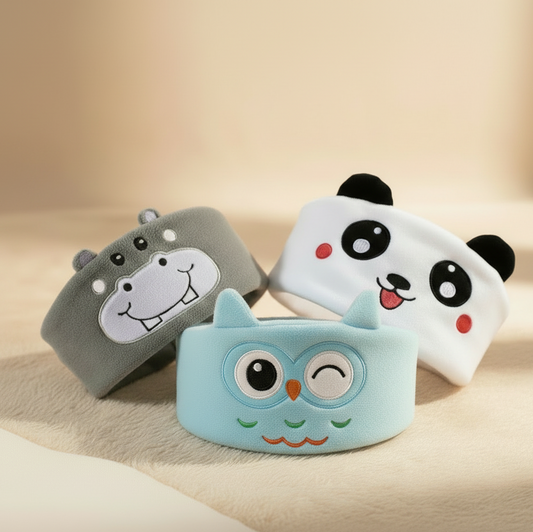 Uitgezoomde foto met drie headbands