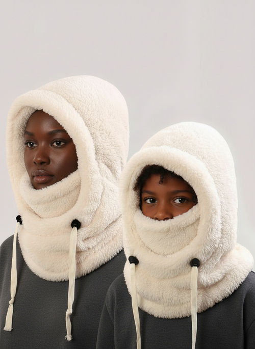 Warme Pluchen Muts met Sjaal - Diverse modellen