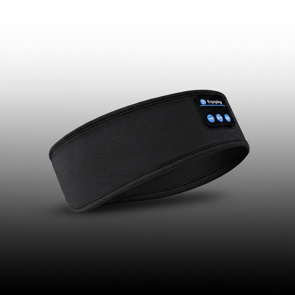 Zwarte slaapband op zwart-grijs-wit verloop van onder naar boven